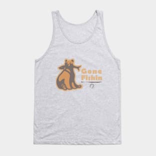 Gone Fishin Bear Tank Top